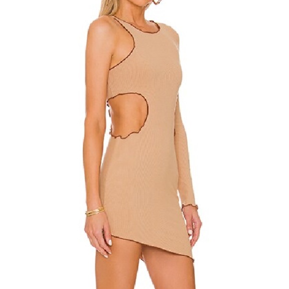 NWT Superdown Katarina Cut Out Asymmetrical Mini Dress Size Medium - Picture 4 of 12